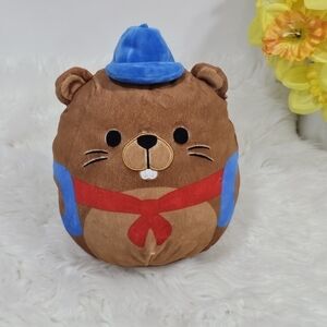 Squishmallows chip the Beaver back to School 8" brown